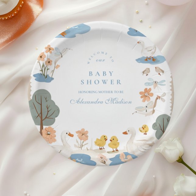 Assiettes En Carton Baby shower d'oie (Créateur téléchargé)