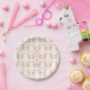 Assiettes En Carton Baby shower éléphant bébé