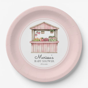 Assiettes En Carton Baby shower Farmers Market Girl