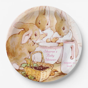 Assiettes En Carton Baby Shower Fille Classique Peter Rabbit