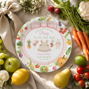 Assiettes En Carton Baby Shower Fille Marché de Producteurs Local