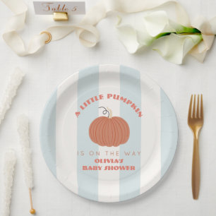 Assiettes En Carton Baby Shower Fille ou Garçon Citrouille Petites Ray