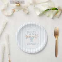 Baby-Shower Fille ou Garçon Tissu Jean Bleu Modern