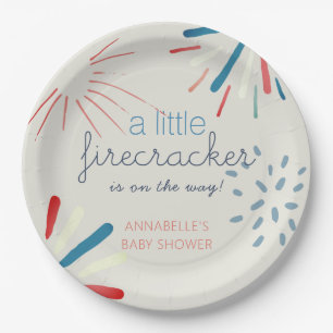 Assiettes En Carton Baby shower Firecracker 4 juillet Fireworks