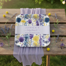 Baby shower Fleur sauvage couleur  jaune violet