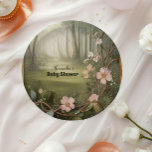 Assiettes En Carton Baby shower forestier<br><div class="desc">Apportez la beauté d'une forêt mystique à votre table avec Magic Floral Baby shower Plaques en papier! Ces assiettes enchanteresses sont ornées de fleurs de forêt délicates, de verdure luxuriante et de teintes terreuses douces, créant un cadre fantasque pour un baby shower inspiré de la magie de la nature. Parfaites...</div>