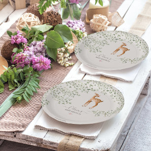 Assiettes En Carton Baby shower forestier