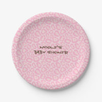 Baby shower Girls Pink Safari Cheetah Leopard