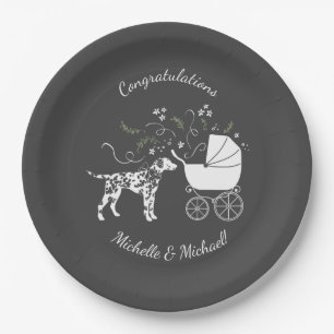 Assiettes En Carton Baby shower Goldendoodle Dog sans sexe