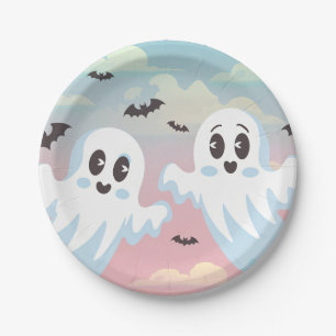 Assiettes En Carton Baby shower Halloween de Twin Boo