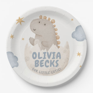 Assiettes En Carton Baby shower illustratif Pastel Watercolor