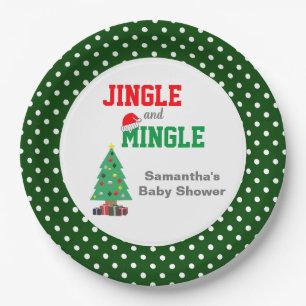 Assiettes En Carton Baby shower Jingle Et Mingle