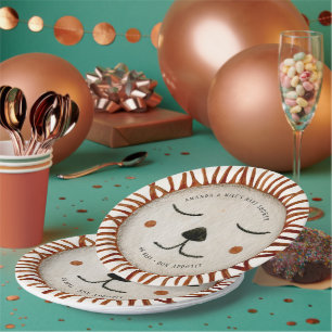 Assiettes En Carton Baby shower Lion Safari