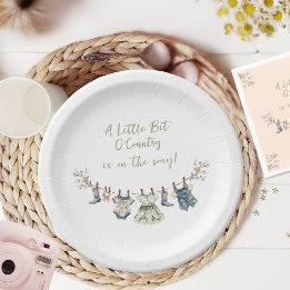 Assiettes En Carton Baby Shower Little Bit Of Country Linge de Maison