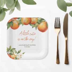 Assiettes En Carton Baby shower Little Cutie