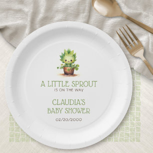Assiettes En Carton Baby shower Little Sprout