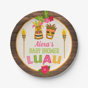 Assiettes En Carton Baby shower Luau - Plaque de papier