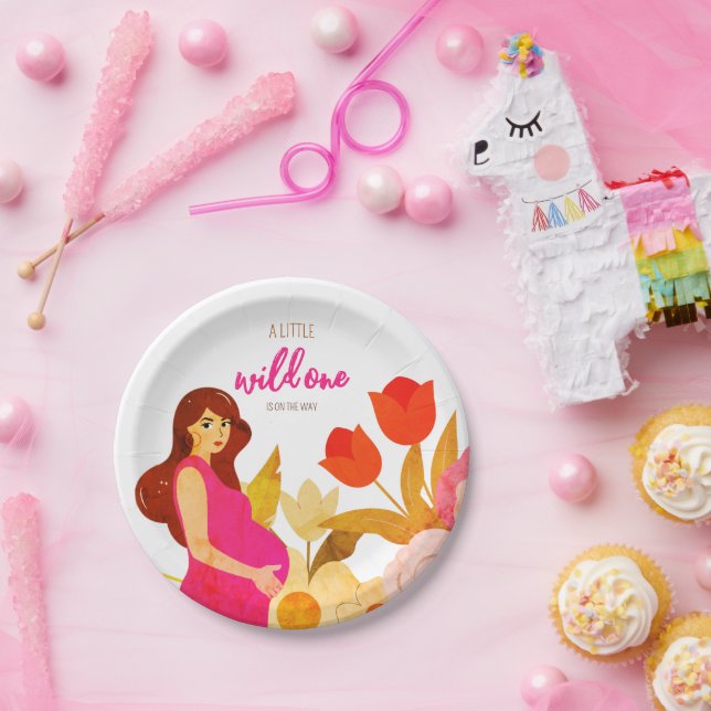 Assiettes En Carton Baby shower maman enceinte (Fête)