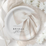 Assiettes En Carton Baby Shower Mariage au Ruban Blanc<br><div class="desc">Assiettes en Papier Baby Shower Mariage au Ruban Blanc</div>