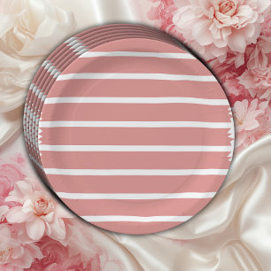 Assiettes En Carton Baby shower minimaliste de cabot rose