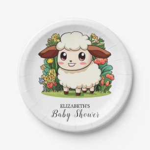 Assiettes En Carton Baby shower mystique de moutons