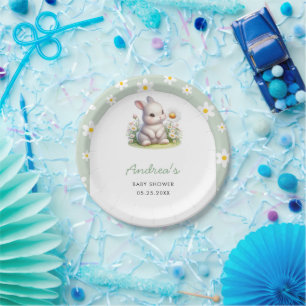 Assiettes En Carton Baby shower neutre de Bunny Genre