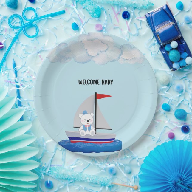 Assiettes En Carton Baby Shower Paper Plates (Fête)