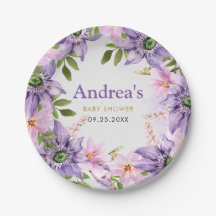 Baby shower papillon pourpre