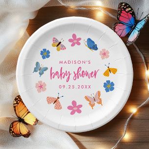 Assiettes En Carton Baby Shower Papillons Mignons