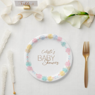 Assiettes En Carton Baby shower Pastel Winter Wonderland