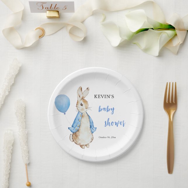 Assiettes En Carton Baby shower Peter Rabbit (Mariage)