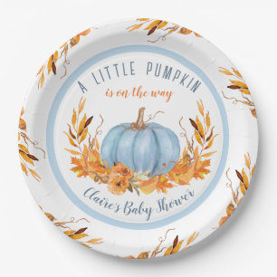 Assiettes En Carton Baby shower petit Citrouille Blue Fall Boy