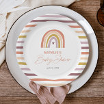 Assiettes En Carton Baby shower pourpre de la pêche du saumon arc-en-c<br><div class="desc">Rainbow Boho Peach Purple plaques en papier Baby shower dispose d'un adorable duo d'arc-en-ciel dans les tons rose,  blush,  pêche,  moutarde et violet,  avec la calligraphie moderne.</div>