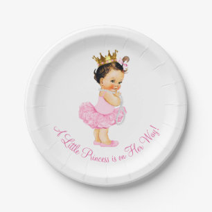 Assiettes En Carton Baby shower Princess Ballerina Tutu Pearls