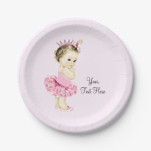 Assiettes En Carton Baby shower Princess Tutu