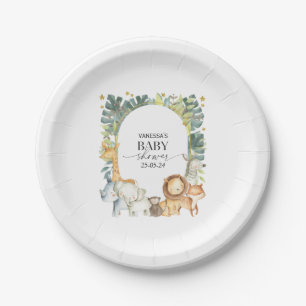 Assiettes En Carton Baby shower Safari