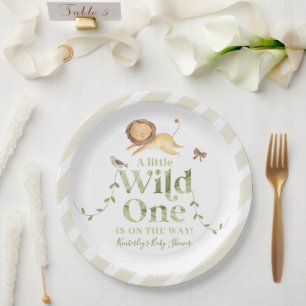 Assiettes En Carton Baby shower Safari Jungle Personnalisé