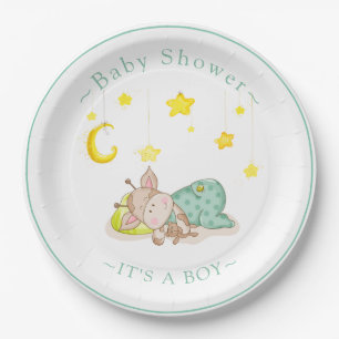 Assiettes En Carton Baby shower sauvage Jungle Safari
