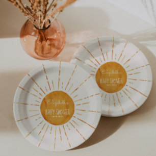 Assiettes En Carton Baby shower solaire