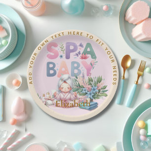 Assiettes En Carton Baby shower spa