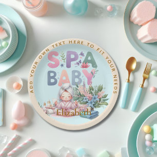Assiettes En Carton Baby shower spa
