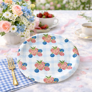Assiettes En Carton Baby Shower sucré aux Baies Original et Dessiné à