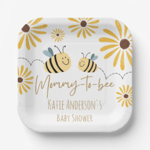 Assiettes En Carton Baby Shower Tournesol Maman-à-Miel