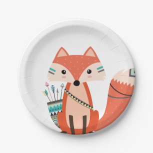 Assiettes En Carton Baby shower tribal d'anniversaire de forêt de