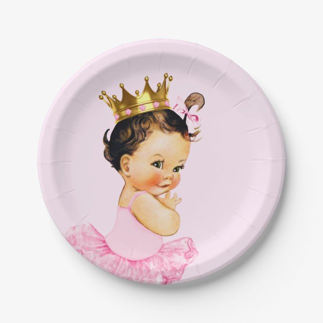 Assiettes En Carton Baby shower Tutu Princess Ballerina (Devant)