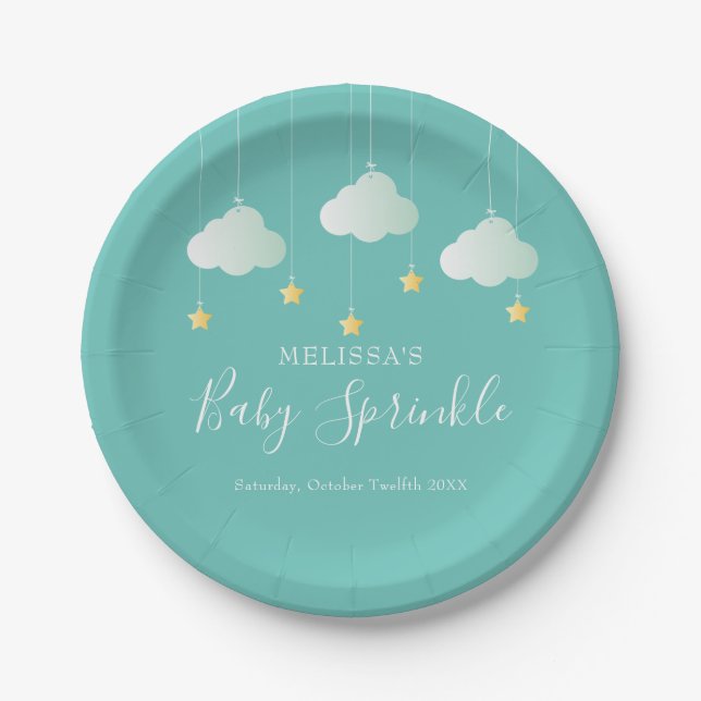 Assiettes En Carton Baby shower Twinkle Sprinkle Little Star/Sprinkle (Devant)