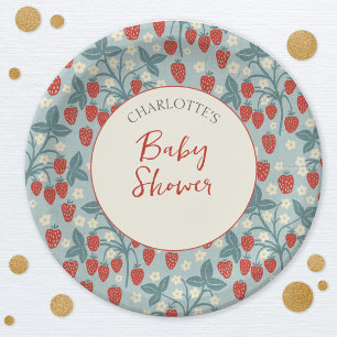 Assiettes En Carton Baby Shower Vintage Baies Sucrée Fraise