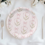 Assiettes En Carton Baby shower Vintage de la crête de la poule rose d<br><div class="desc">Silly Goose Rose Bow crest Vintage baby shower Plaques de papier Les articles correspondants sont disponibles.</div>