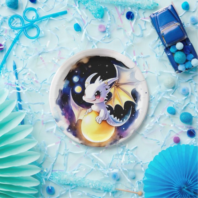 Assiettes En Carton Baby shower Whimsical Dragon (Fête)