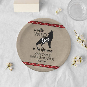 Assiettes En Carton Baby shower Wild One Boys